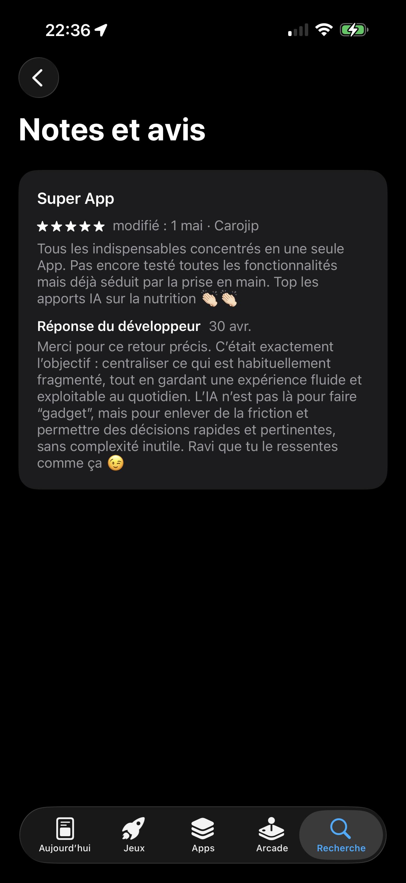 Avis utilisateur Reboot Plan